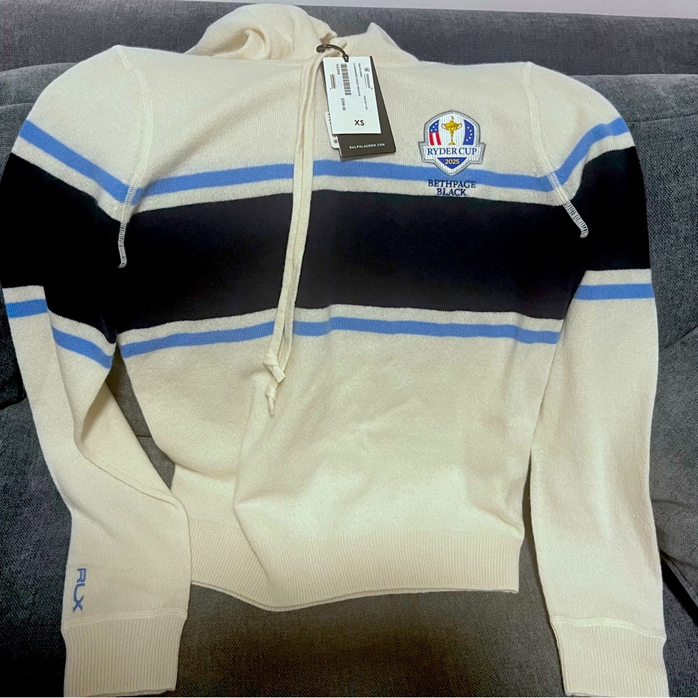 Official Ryder Cup Ralph Lauren washable Cashmere Sweater (XS) NWT